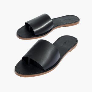 Madewell Black The Boardwalk Post Slide Sandal